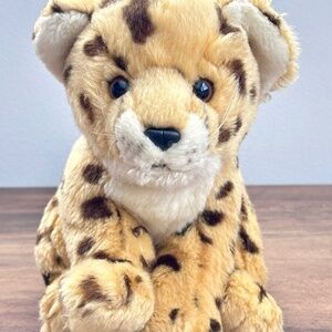 Born in Africa SOFT Realistic CHEETAH Cub Toy Plush Stuffed Animal Sitting Up